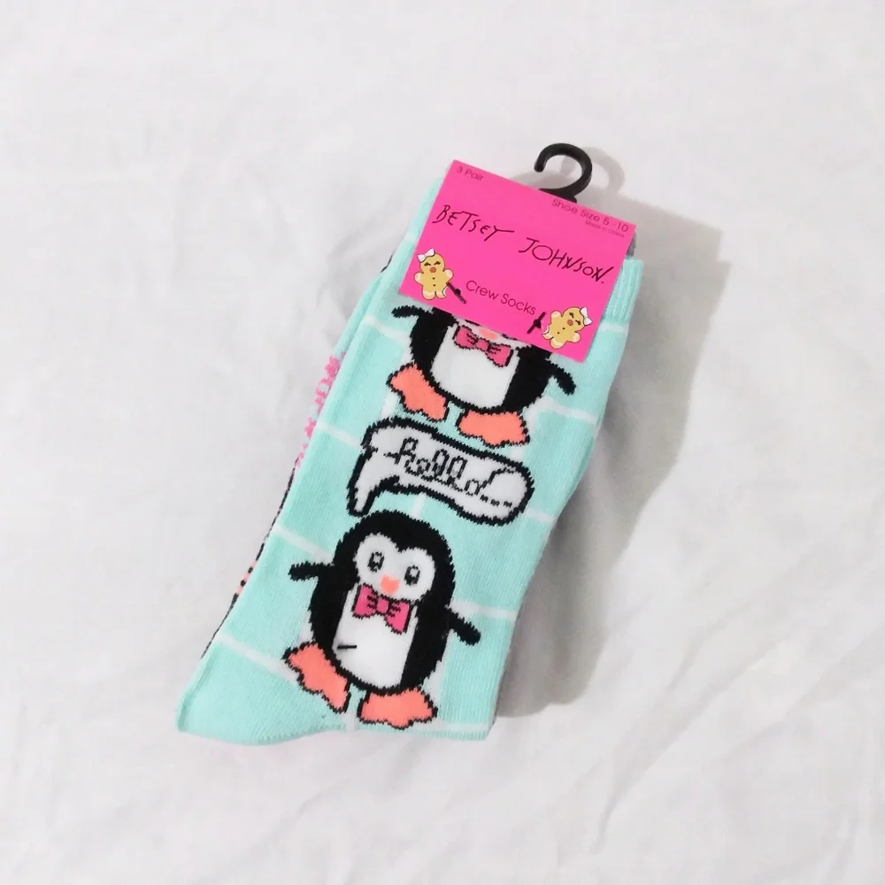 Betsey Johnson 3pack crew socks